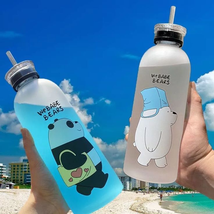 We Bare Bear Frosted Water Bottle
