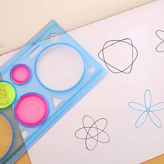 Geometric Ruler Stencil Design Ruler Set Spiral Art Classic Toy