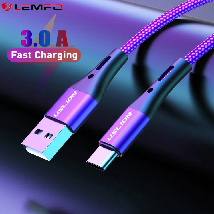 3A USB Type C Cable For Samsung S21 Xiaomi mi 11 Mobile