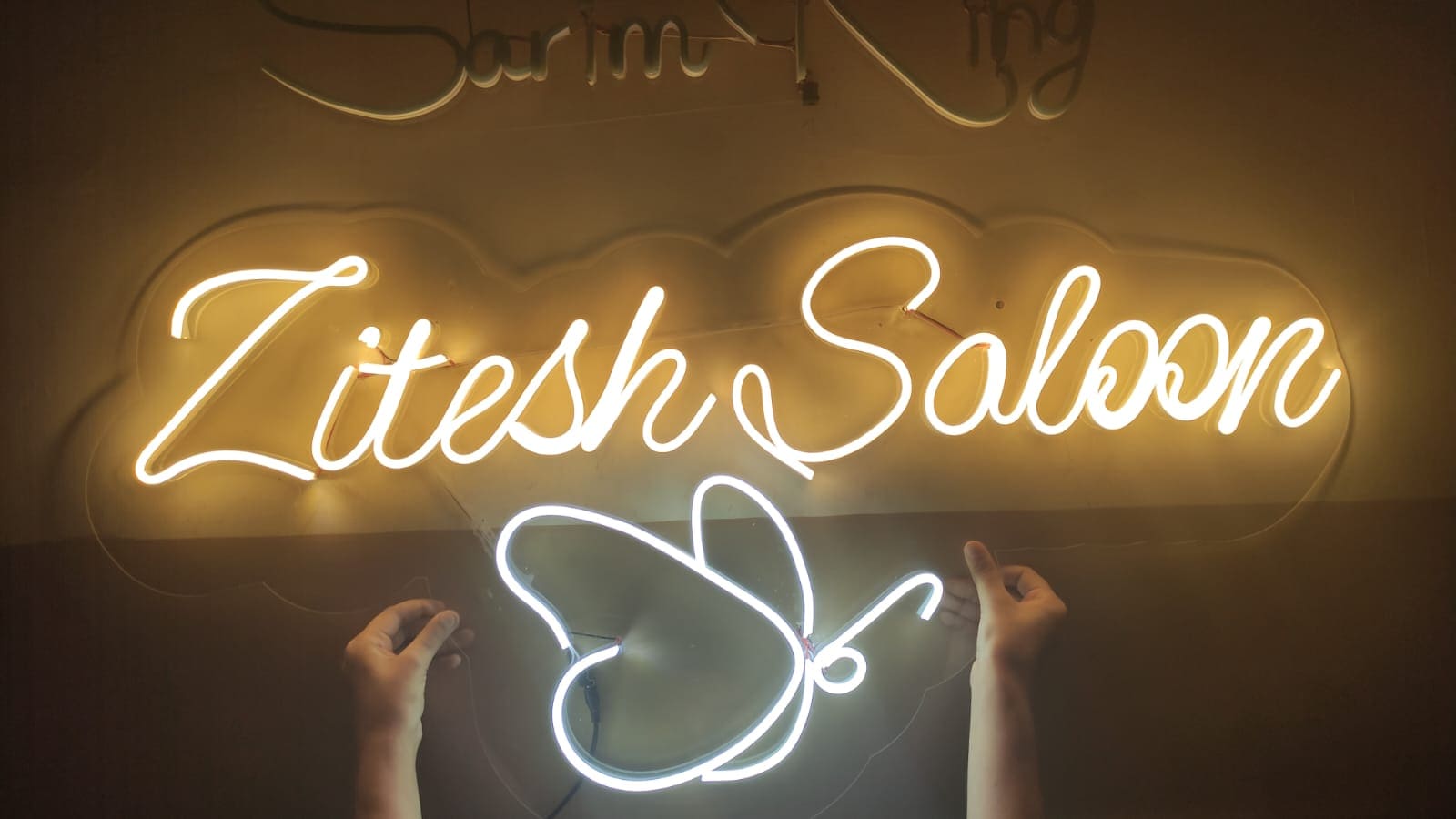 Customized Neon Sign | Neon LED Name & Logo Light Sign   | Thick Acrylic Backplate | Shockproof | 6 Colors | Room Decor | Birthday & Wedding Gift | Gaming Room | Bedroom | Salon | Pakistan| 0.5M to 5M
