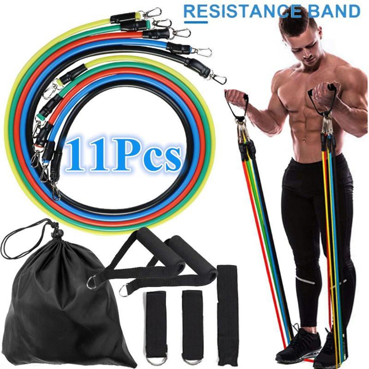Power Resistance Bands for Workout for Women & Men (11pcs), Exercise Bands for Home and Gym Workouts. Perfect Resistance Band for Exercise and Muscle Building.