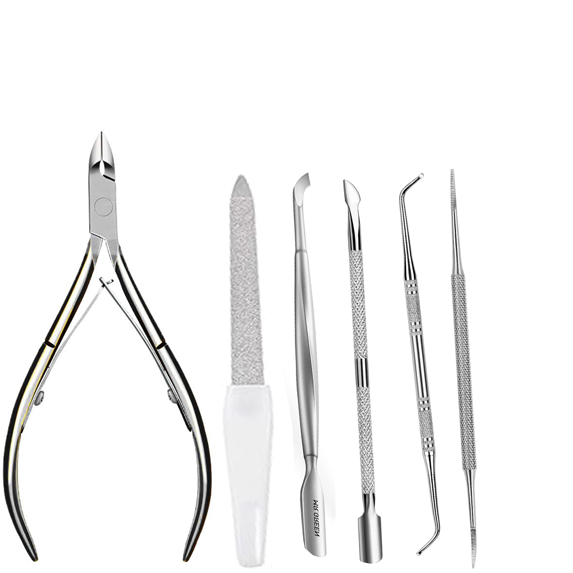nail cutter teonail tool ingrown toenail nail nailfile nail lifter nail clipper 6 pieces nail tools stainless steel woman