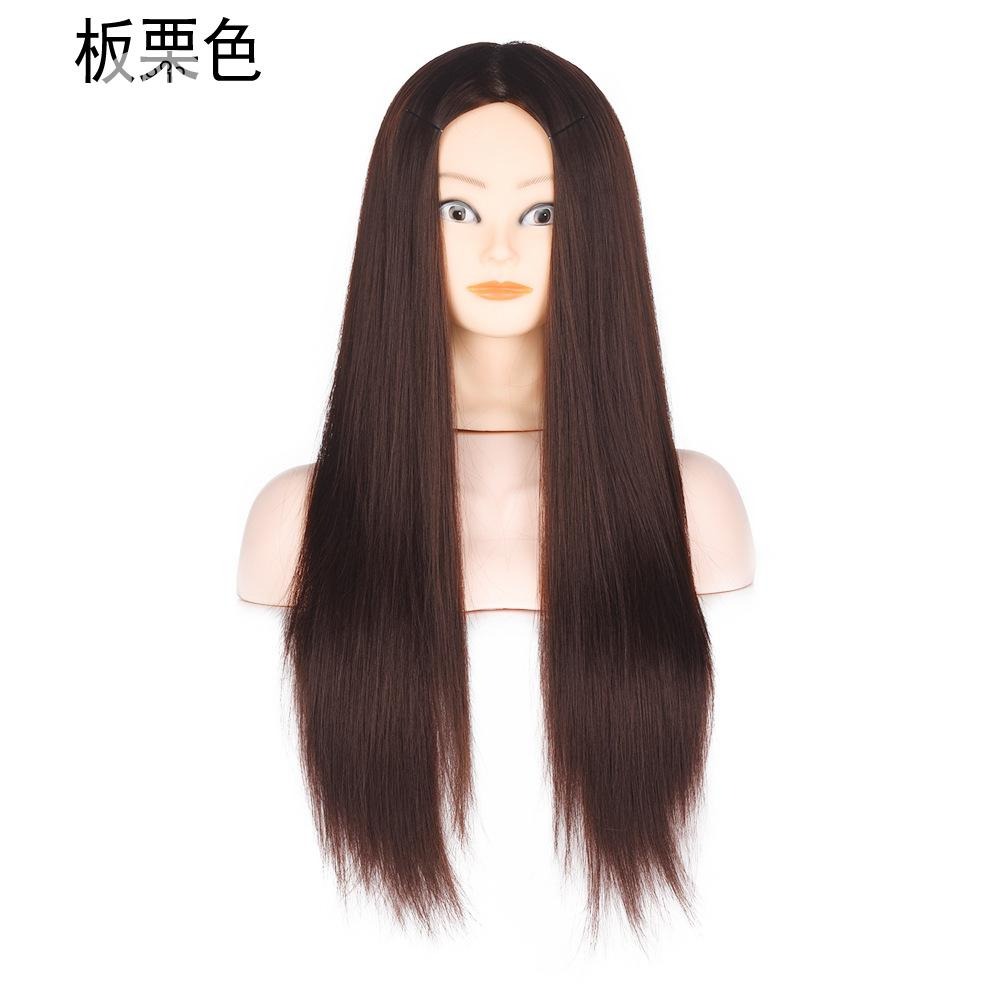 Full head wig for girls natural color