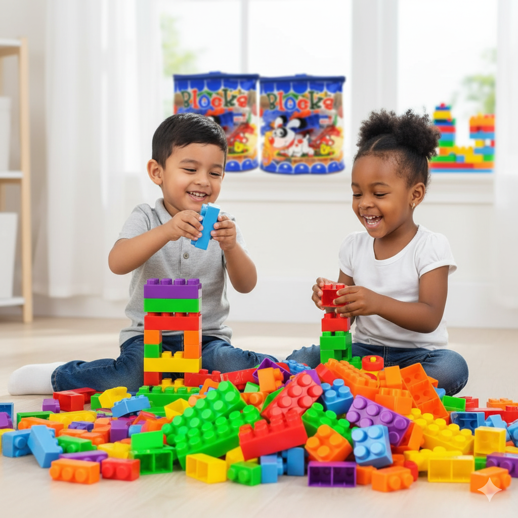 220+ Pcs Building Blocks for Kids – Educational Construction Toy – Non-Toxic Plastic – Brain-Boosting STEM Activity – Colorful & Creative Bricks – DIY Learning Set – Best Gift for Boys & Girls – Fun & Interactive Play