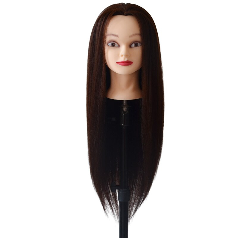 Training and practice full head wig with stand