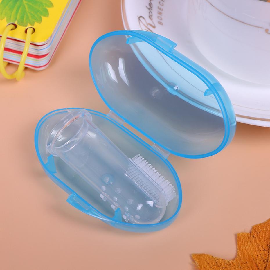 Soft Silicone Baby Finger Toothbrush - Gentle Rubber Tooth Brush for Teething Infants, Safe and Effective Oral Care for Babies