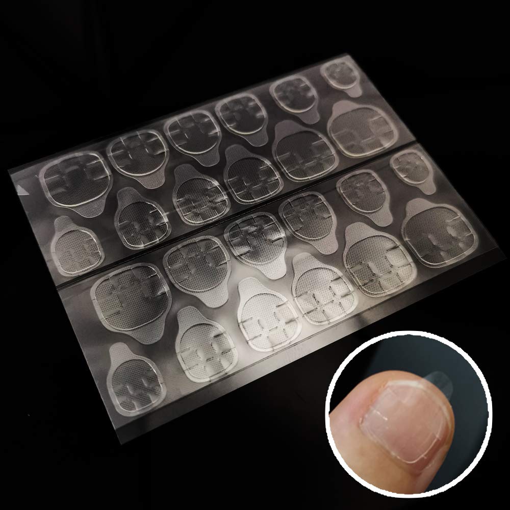240pcs / 10 Sheets Fake Nails Nail Jelly Glue Double Sided False Nail Art Adhesive Tape Glue Sticker Fake Nail Glue Super Viscous Artificial Nails Glue