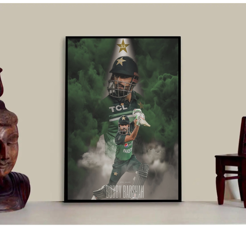 Babar Azams Photo Frame for Pakistan Cricket Boys and Girls Fans