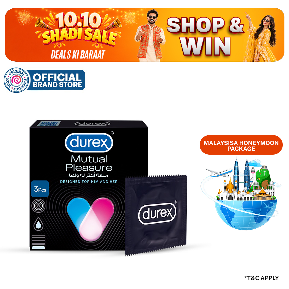 Durex Mutual Pleasure Condoms 3 Pieces
