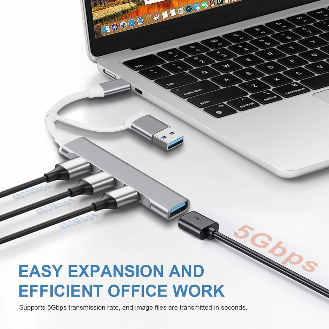 TYPE C and Converter USB Hub Type C Hub Type C Docking Station 8 in1 By Panorama