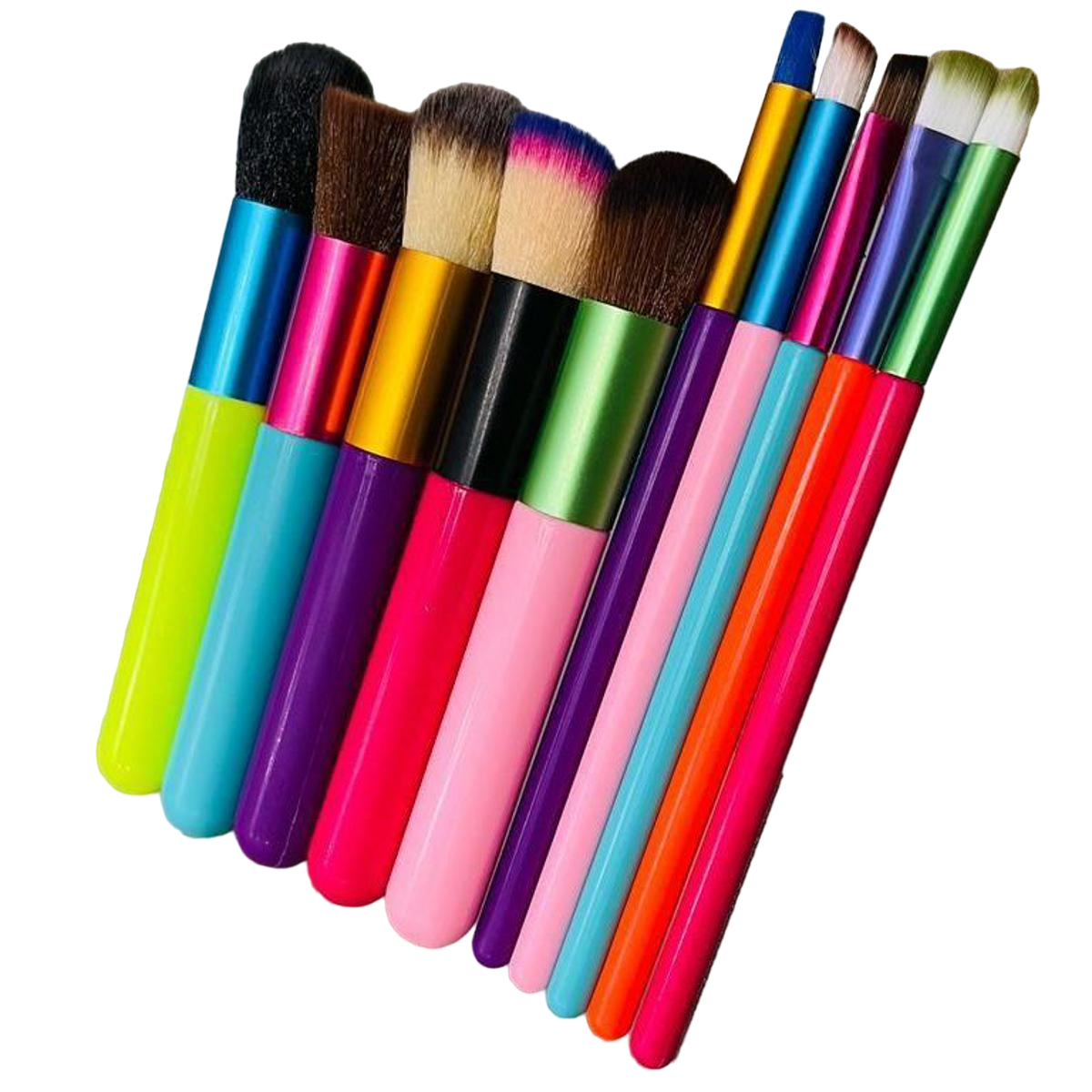 Makeup Brushes Set Pack of 10 Pcs Imported Color full Brushes