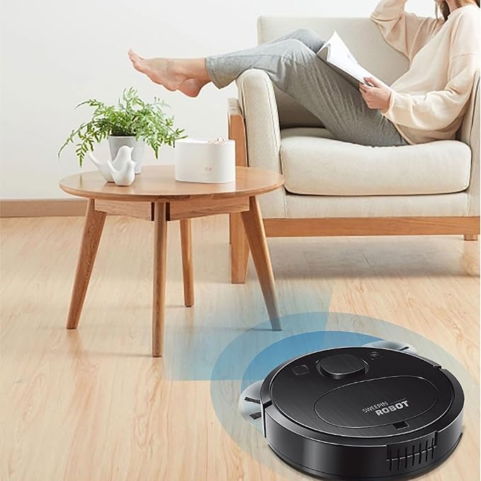 Sweeping And Vaccum Robot Robot Vacuum Cleaner 2 in 1 Sweeping and Mopping Robot Smart  Cordless Floor Cleaner for Home Pet Hair Carpet Tile Smart Robot Vacuum & Mop Cleaner – Strong Suction, Anti-Collision Sensor