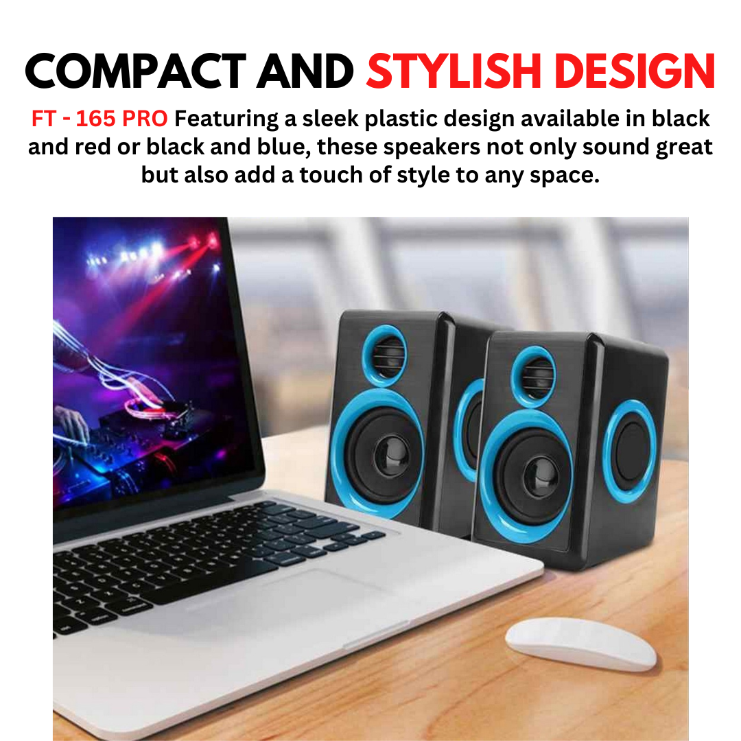 Computer Speakers With Heavy Bass Volume, 3.5mm Audio, USB Wired Powered Built-in Four Loudspeaker Diaphragm Multimedia Speaker for RGB Gaming PC, Laptops And Computers - Add-To-Cart