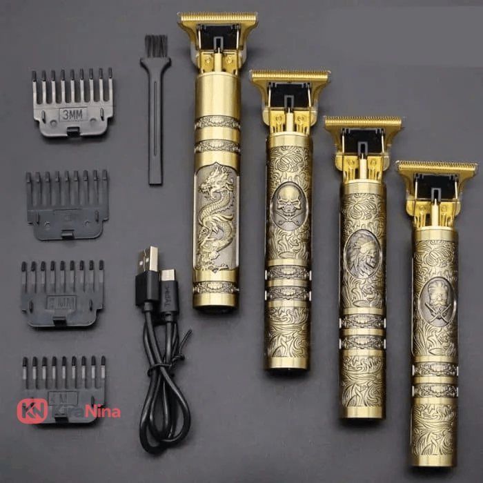 KiraNina Imported T9 Trimmer for Men USB Rechargeable Beard Hair Trimmer Machine with 4 Guide Combs, Brush & Data Cable Trimmer for Men Beard Hair Clipper Style price in Pakistan