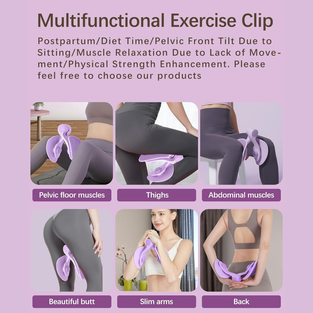 1 Pc Pelvic Floor Muscle Trainer, Multifunctional Thigh Exerciser, For Postpartum Recovery, Body Shaping, Leg & Butt Training