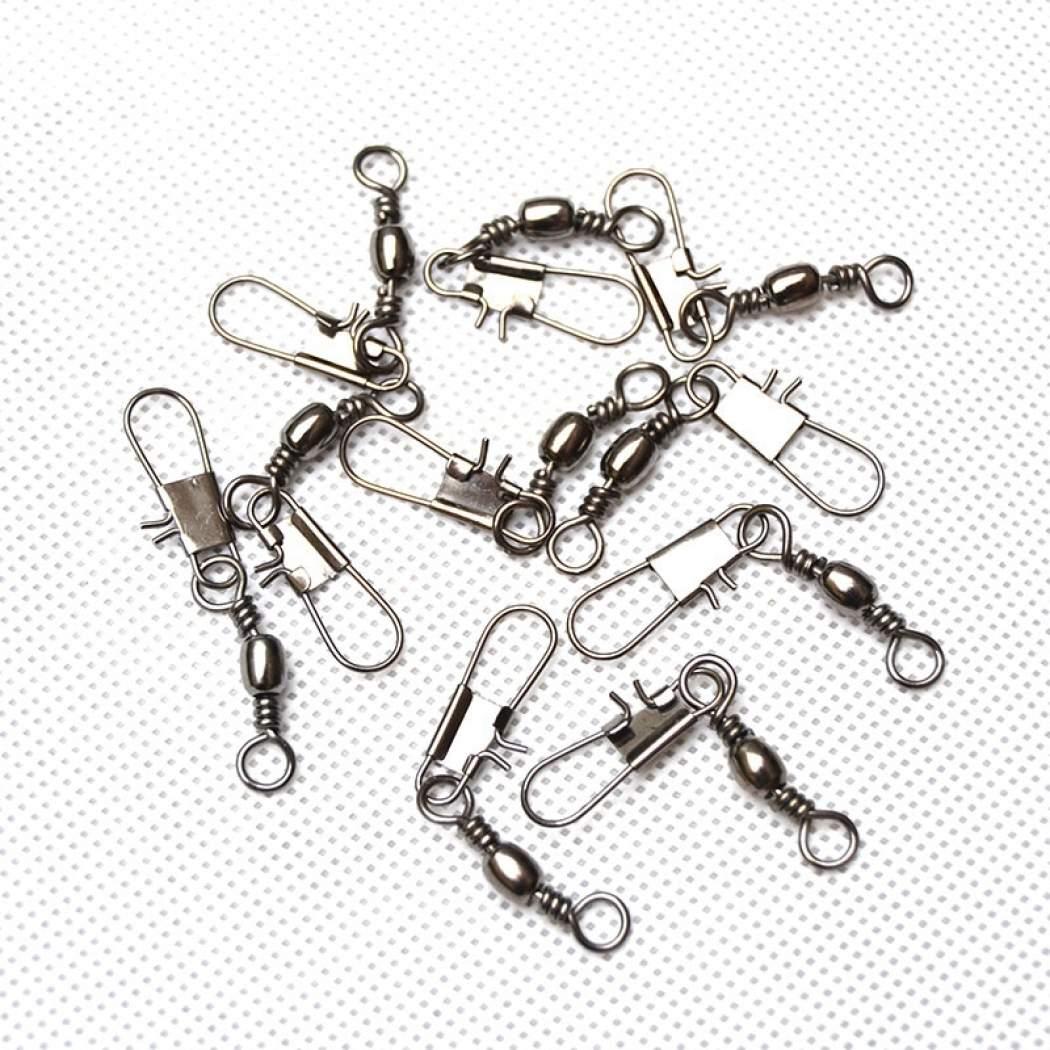 25/50 Pcs Swivel and Swivels  With Connector  For Saltwater & Freshwater Fishing