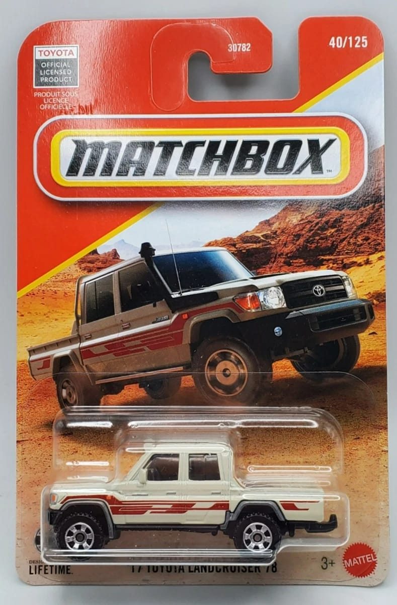 Matchbox 2017 Toyota Land Cruiser 78 Diecast Metal Toy Car Pickup SUV | Mini Car Model | Kids Toy Car | Die Cast Vehicle | Collectible Car | Small Metal Toy Car