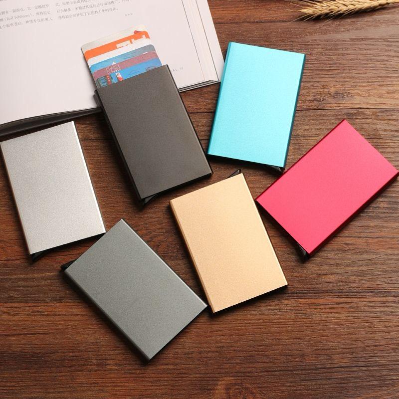 New Automatic Metal Pop Up Card Holder Wallet for Men and Woman Slim wallet Small Card holder