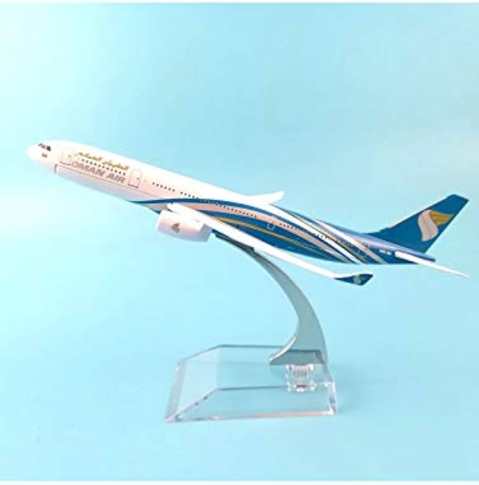 OMAN Airplane Model Metal small (16 cm) Airline Model for decoration Aircraft Model 1:400 Scale Metal Aviation diecast Model miniature room décor and office decor