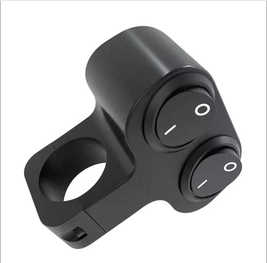 22mm 12V Motorcycle Handlebar Control Dual Button On Off Switch Headlight Flasher Dual Switch 2 Choice For Handlebar Fog Light