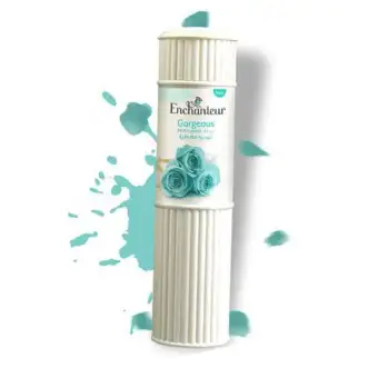 talcum powder on face