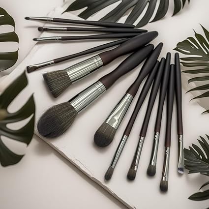 12 Piece Professional Makeup Brush Set, Soft Bristles for Powder, Blush, Foundation, Eyeshadow, Concealer & Eyebrows, Complete Cosmetic Brush Kit
