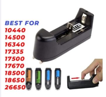Universal Rechargeable 3.7V Lithium-ion Battery Charger | Compatible with 18650, 16340, 14500, AA, AAA Li-ion Cells