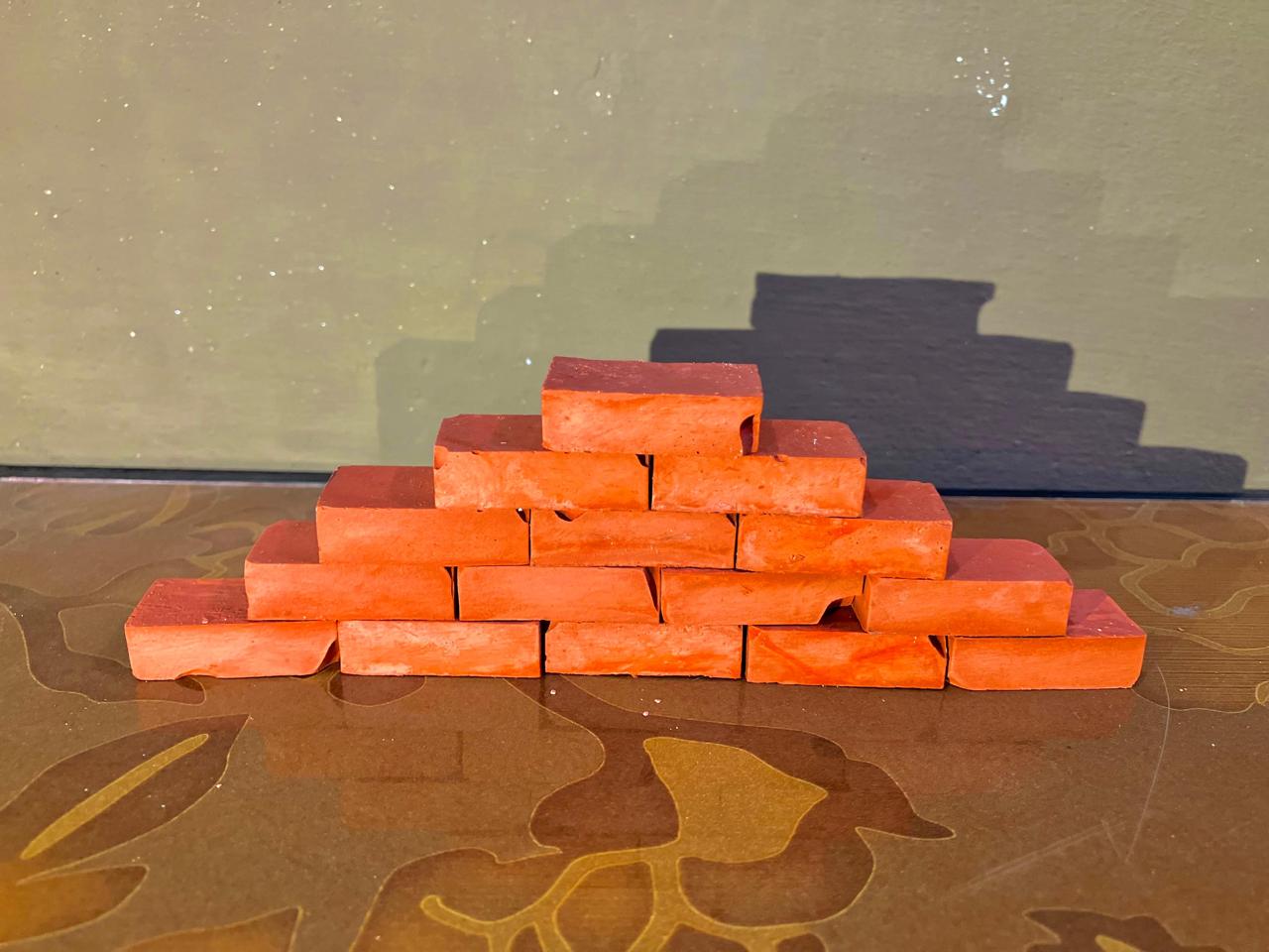 400 PCS Mini Clay Bricks | Handmade Mini Red Bricks for Doll House, Miniature Construction & Architectural Models | DIY Crafts, School Projects & Model Building