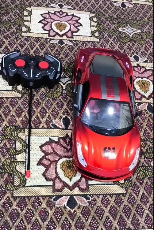 Remote Control Sports Car RC High Speed Racing Car with Lights Automatic Doors Opening 13 Inch Large Size RC Drift Car Toy for Kids Boys Girls Electric Remote Car