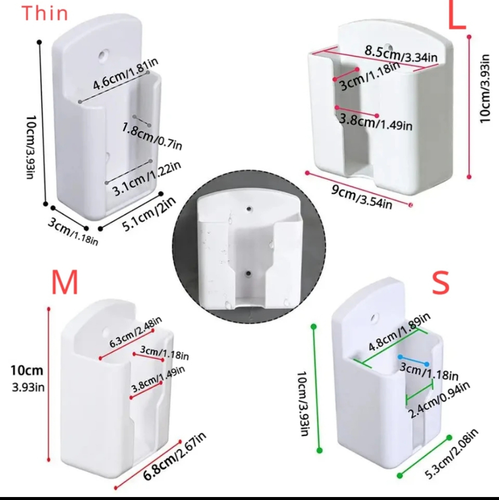Wall Mounted Remote Control Holder Universal White Air Conditioner Remote Control Plug Holder AC Remote Storage for Air Conditioner