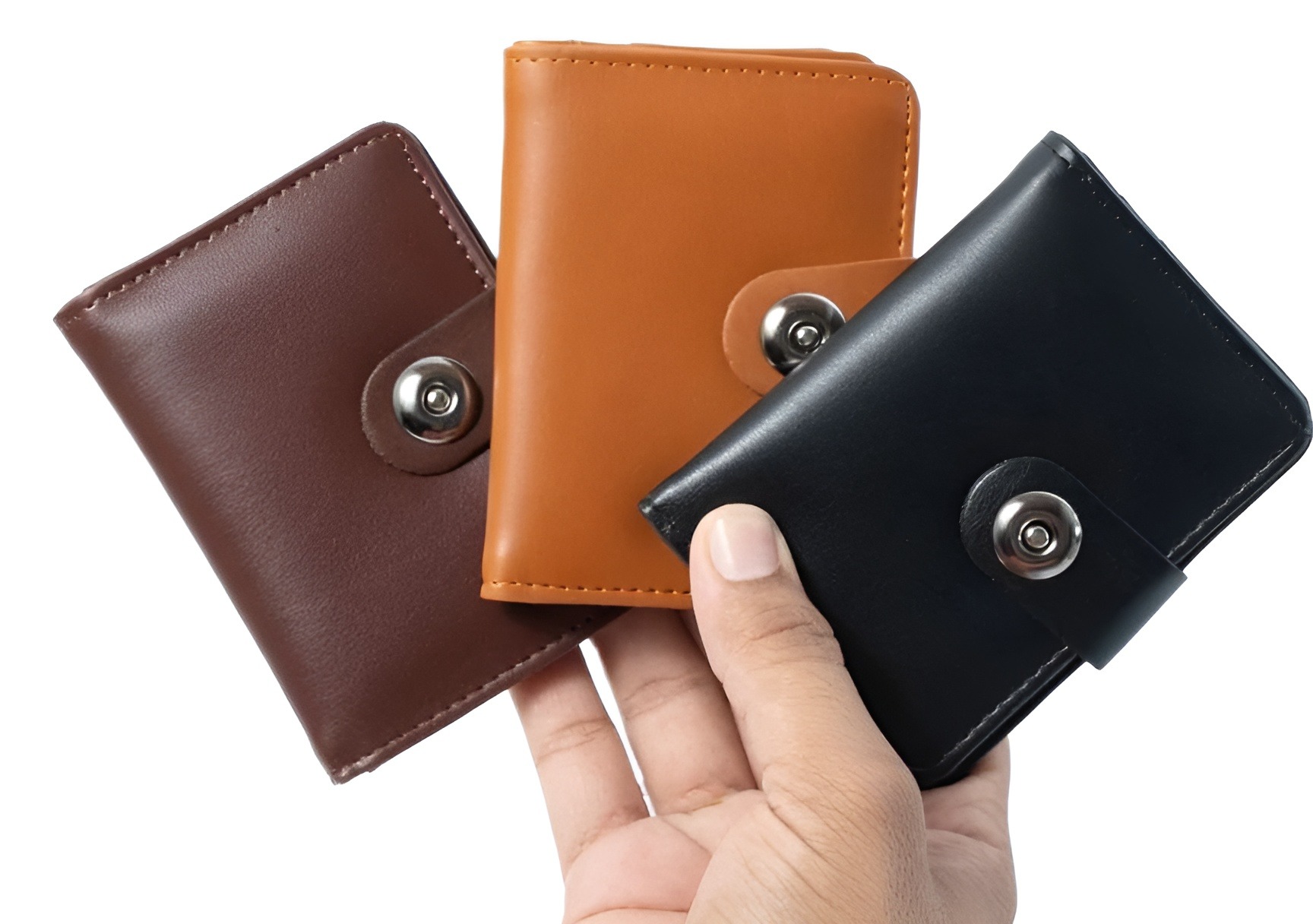 Original Leather Wallet For Men And Boys | Slim and Smart Wallet Easily Adjust In Pocket | 5x Card Holder Compartment 1x Main Compartment | Magnetic Button Closure Bifold Design Stylish Wallet