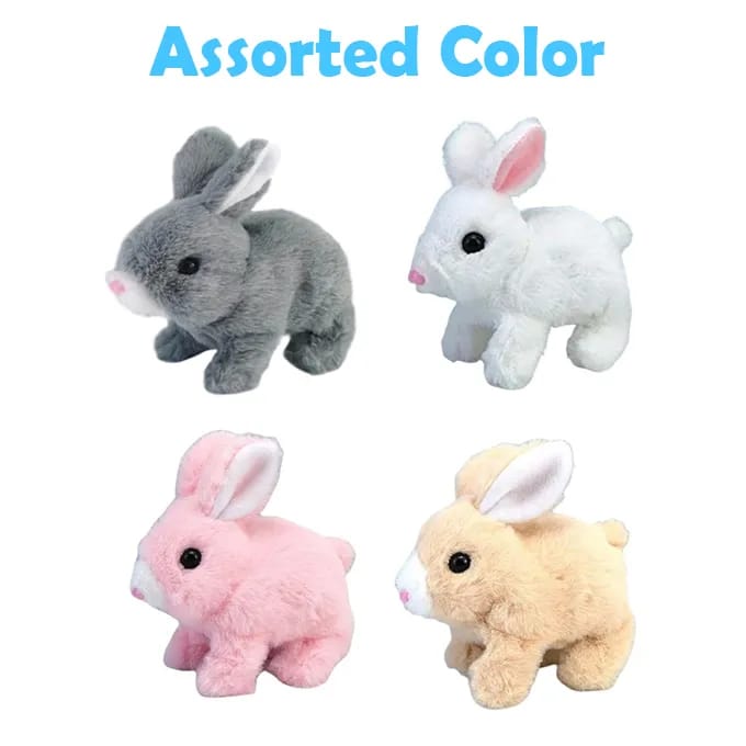 1pc Cute Electronic Bunny Walking Rabbit Toy Soft Stuffed Bunny Toy Jumping Running Soft Plush Toy for Kids Cuddly Gift for Boys, Girls & Babies