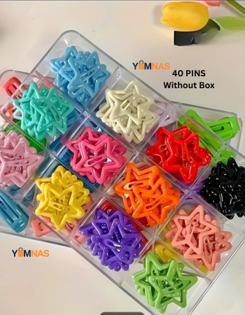 Colorful Star-Shaped BB Barrettes Hair Clips 20/40 pcs Set for Girls - Lovely Kids Hair Accessories