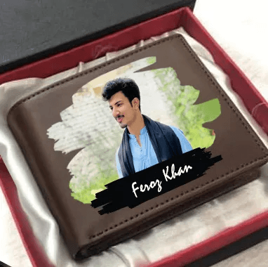 Executive Personalized Photo & Name Men's Wallet - Custom Picture Printed Vintage Style Wallet with Secure Coin Pocket & Card Organizer