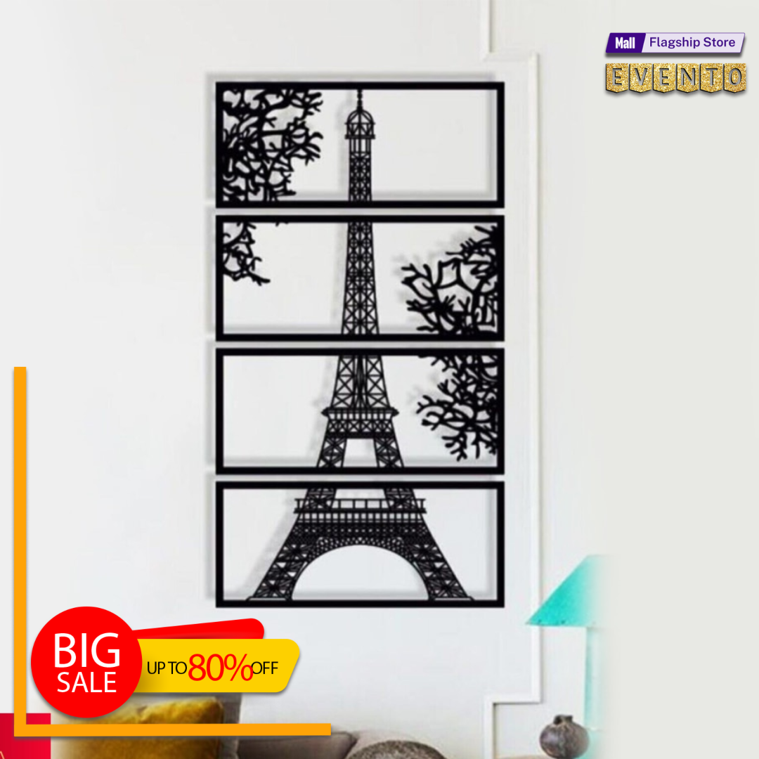 Evento Wooden Wall Art 5 frame Tree Panels Frame 3d DIY Self Adhesive
