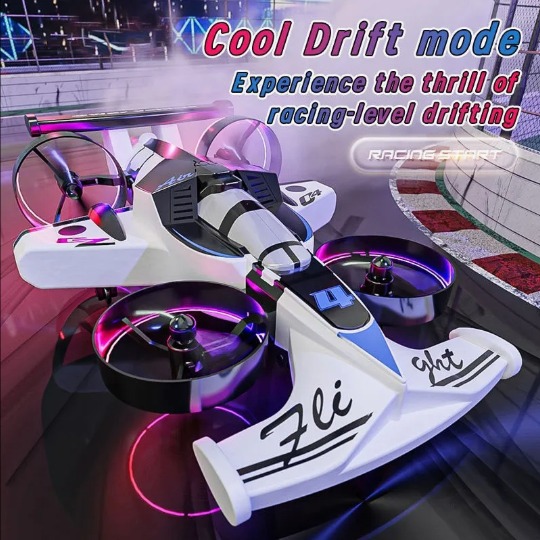 2-in-1 Flying Car & Stunt Drone - Mini Indoor Drone, 2 in 1 RC Quadcopter & Flying Car Toys, 2.4Ghz Remote Control 4WD Stunt 3 Speeds Adjustable, Birthday Xmas Gifts for Kids 8-12