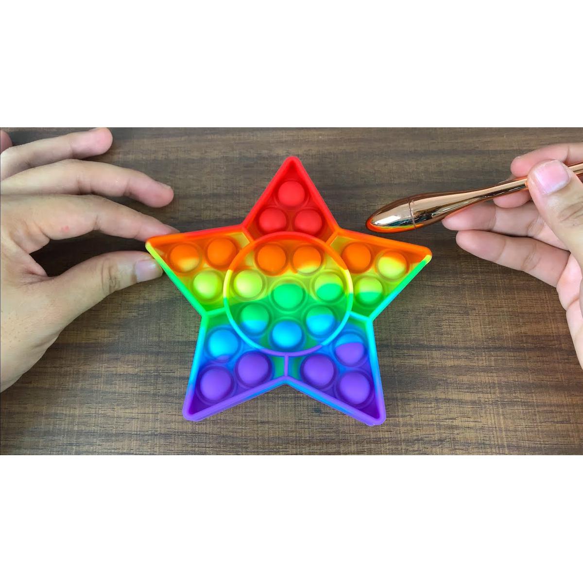 Silicon Pop It Fidget Toy POP Bubble Squeeze Sensory Fidget Toys Pop It Toy Special Needs Stress Reliever, Push Bubble Gadget