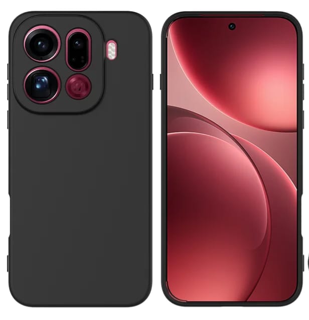 Oppo Find X9 Pro 5G Soft Silicone Black TPU Silky Cover Shock Proof Stylish Case Camera Protection Bumper Phone Protective Mobile Back Cover
