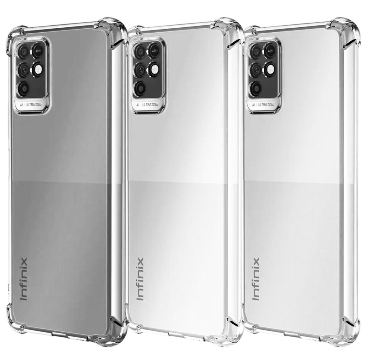 Infinix Note 10 Back Cover Transparent Soft Bumper Clear 6D Silicon Jelly Back Case Imported