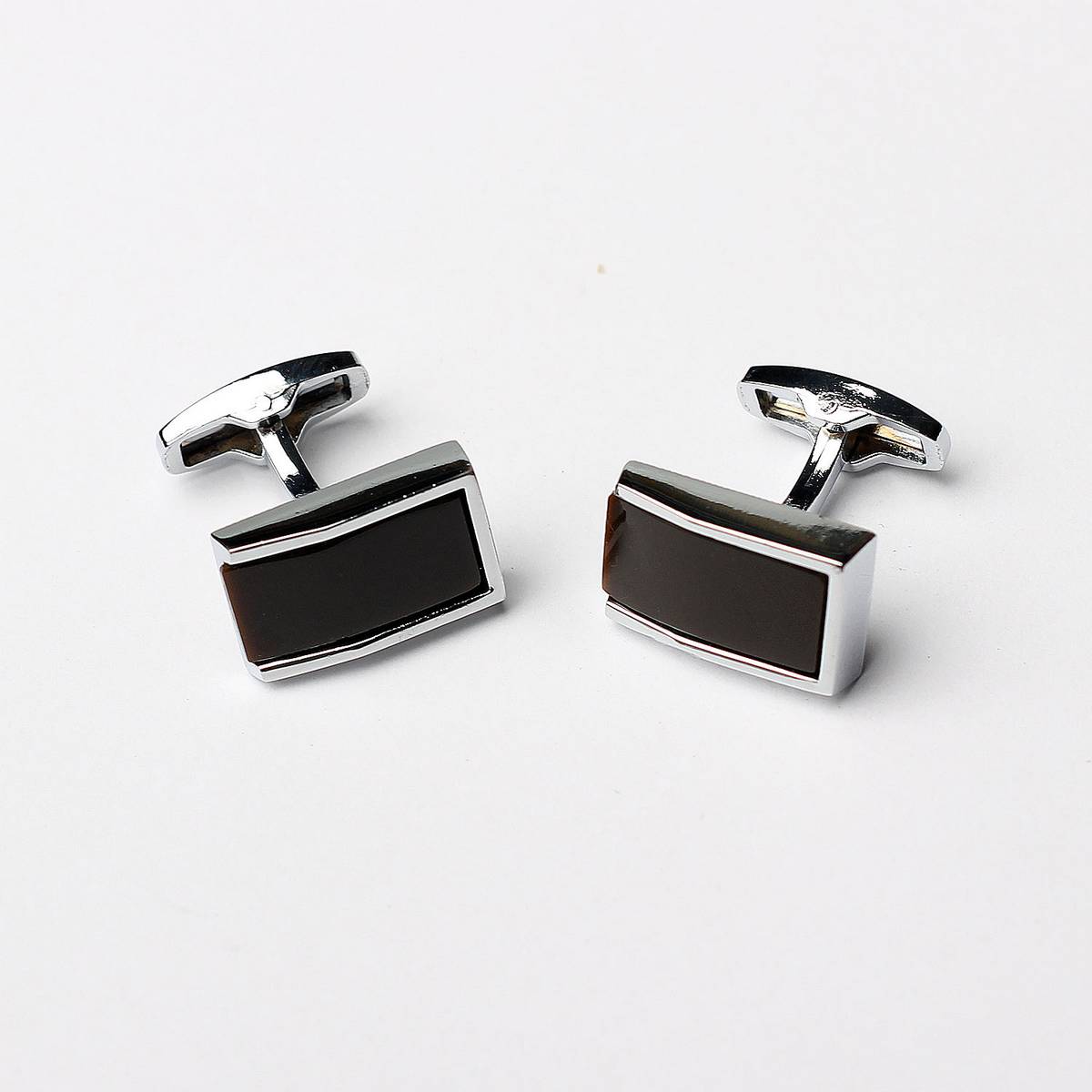 Silver & Black Cufflinks For Men With Box Price in Pakistan - View ...