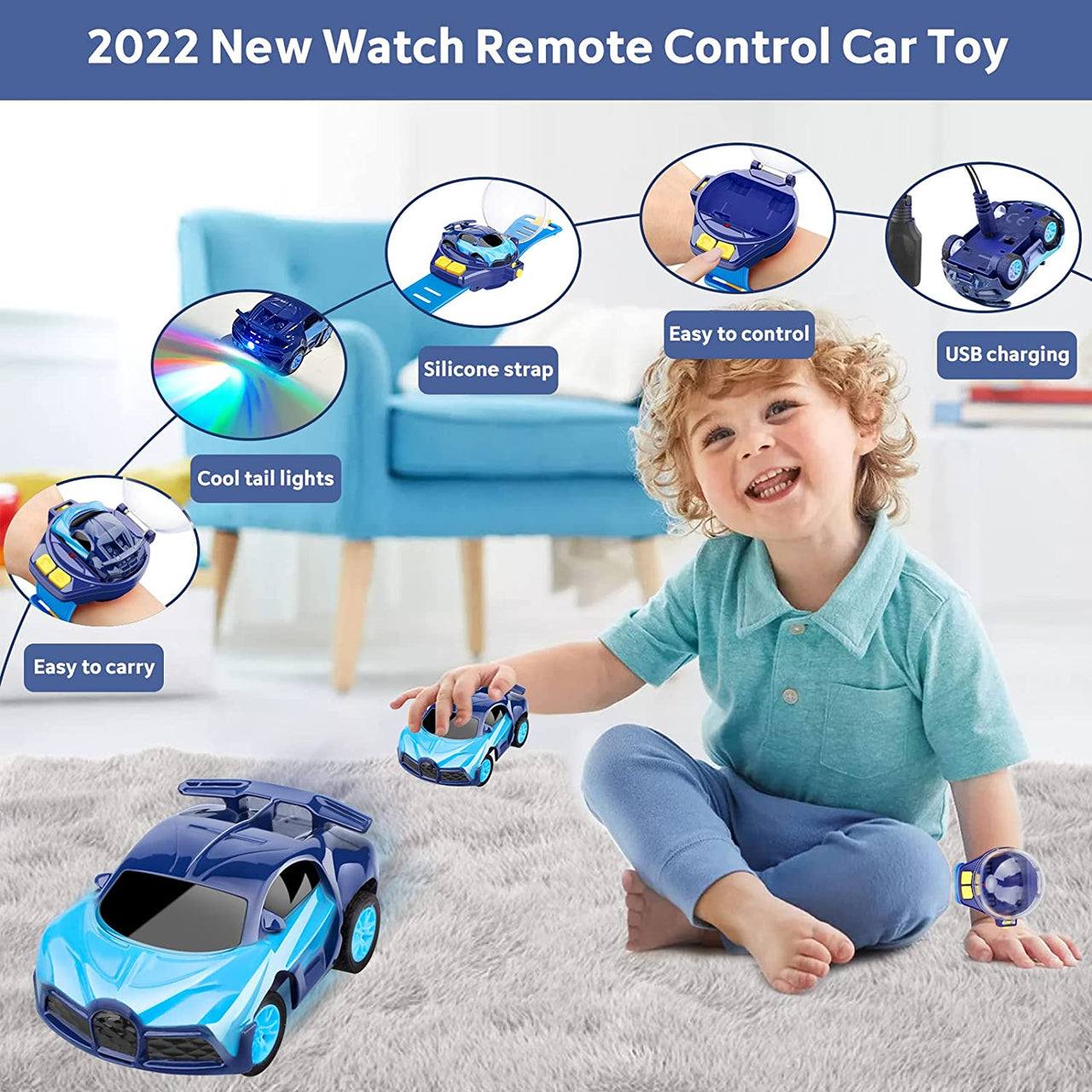 Remote Car Watch Car Toy Price Mini Wrist Watch Remote Control Car Toy USB  Cartoon Racing Car