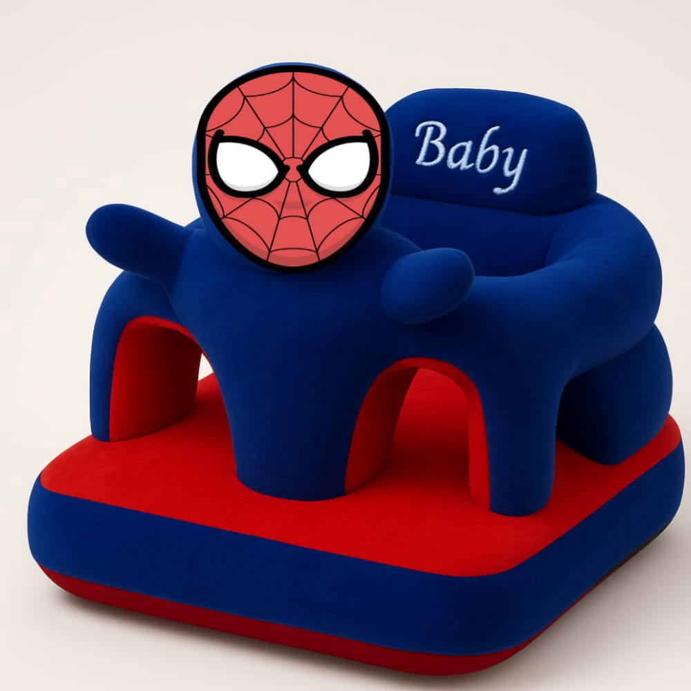 New Plush Animal-Themed Baby Sofa Booster Seat - Soft Comfort for 6-12 Months
