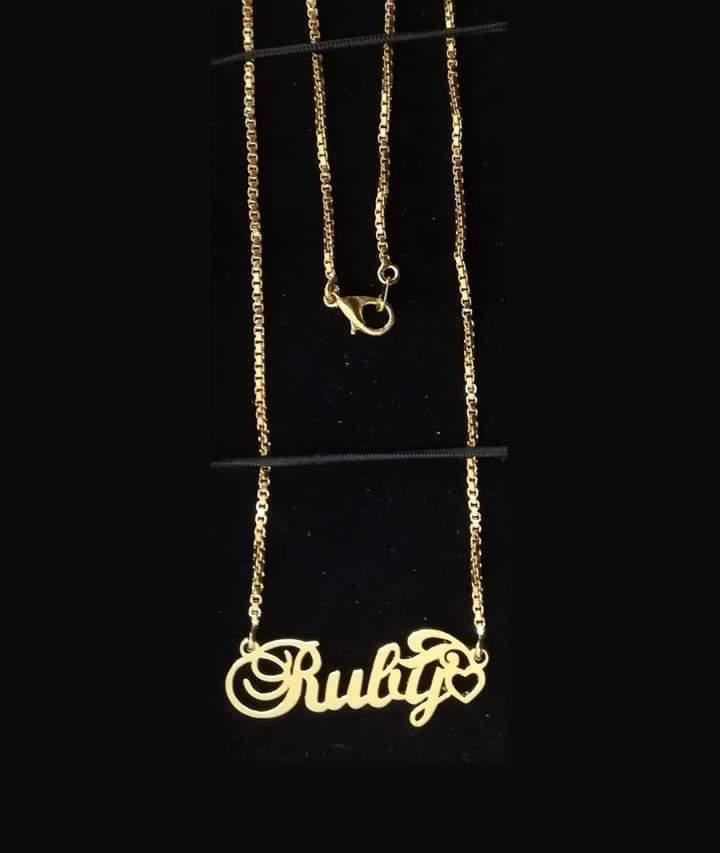 Jazzy Name Necklaces 24 K Gold Plated 