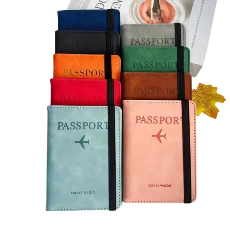 CHINONE Passport Holder Wallet RFID Blocking Leather Travel Card Passport Cover Case with Button | Premium PU Leather Waterproof RFID Protected Passport Holder for Women & Men – Multiple Colors