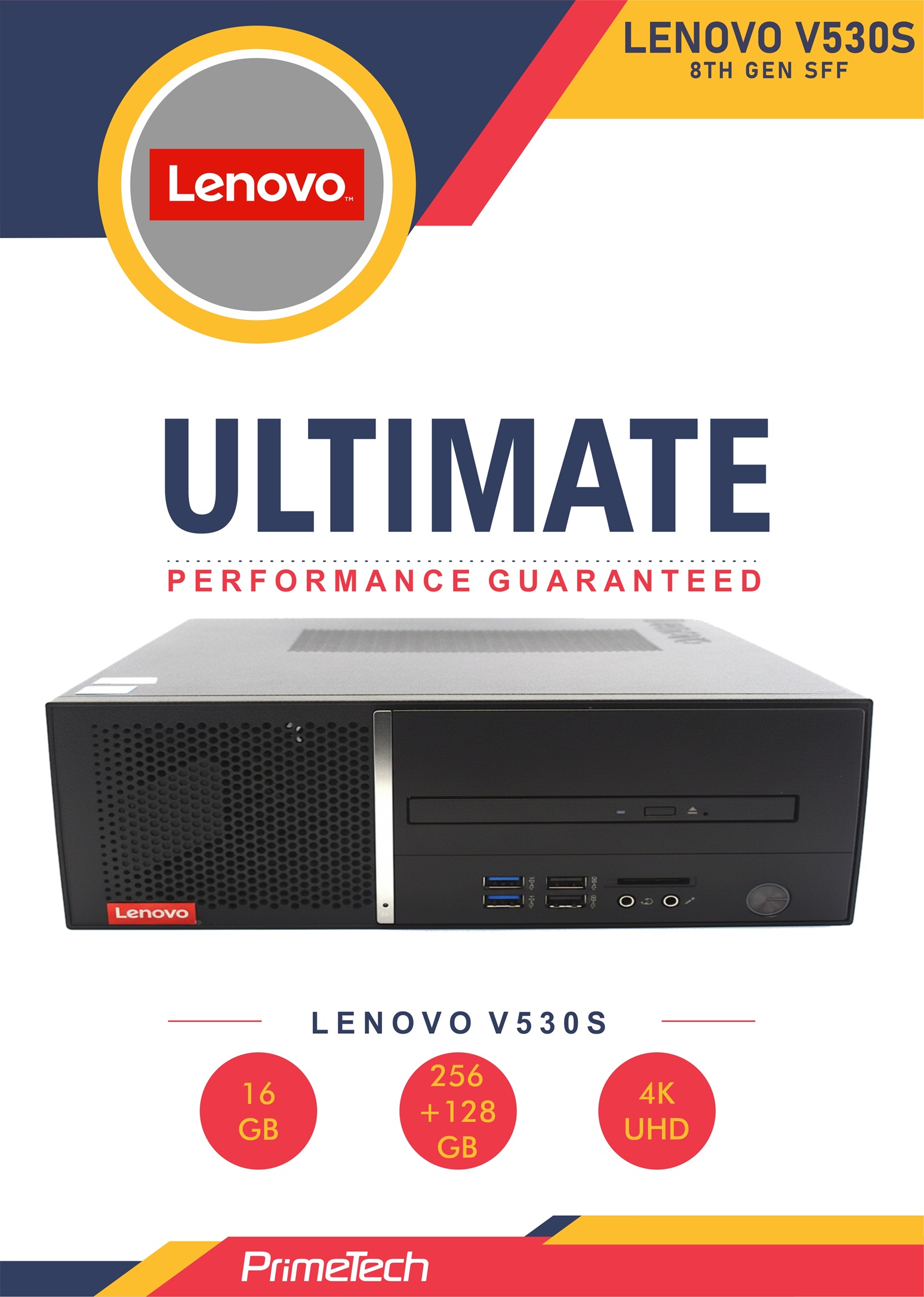 8th Generation SFF PC, Core i5 Processor, 16GB DDR4 RAM, 256GB SSD, 128GB NVMe M.2, Dual Band Wifi and Bluetooth, intel UHD 4K Integrated Graphics