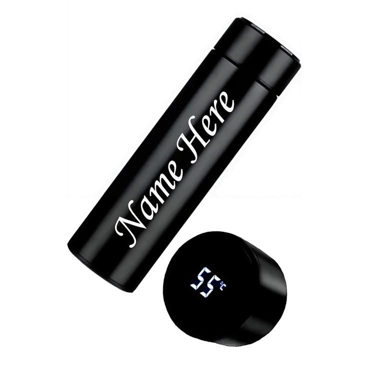 Customize Name Smart Temperature Display Water Bottle 500ml  Stainless Steel Insulated Hot & Cold with LED Touch