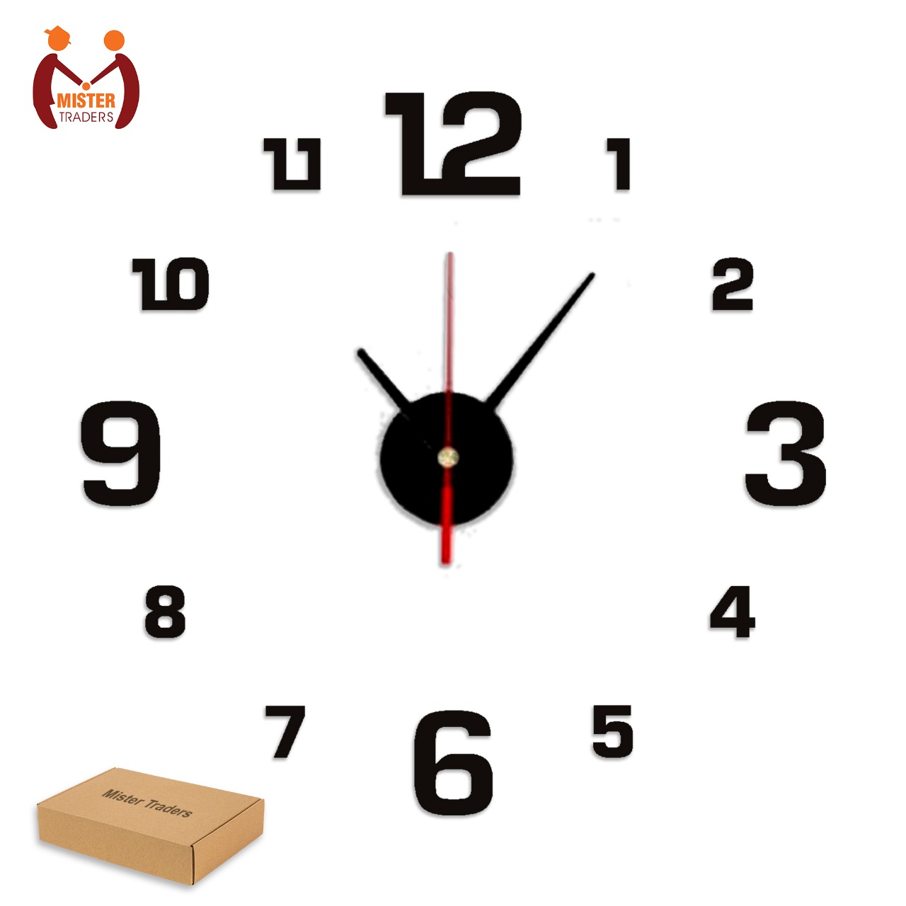 New 3D Digits Wooden Wall Clock 24 inch I Wall Clock I Wooden Wall Clock I Wall clocks for bedroom I Wall Clocks for drawing room I Wooden Wall Clocks for bedroom