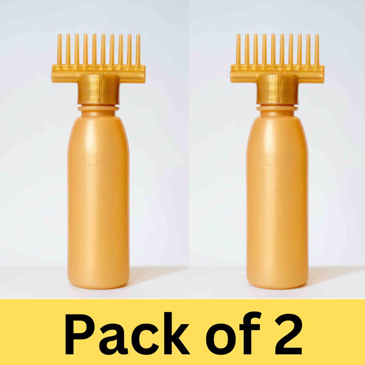 (Shopping Zone) Pack of 2 Hair oil applicator comb bottle | Best professional hair oil applicator bottle with comb | 130 ml