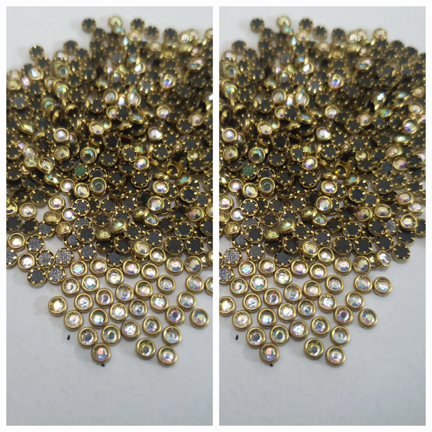 100 Pcs, MUlticolor Mixed Colors Real Kundan Beads DIY Sewing Jewelry Decoration, Round Shape 4mm