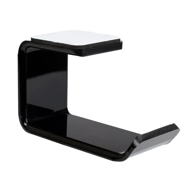 Acrylic Headphone Hanger Wall or Desk Mount Headphone Holder Organizer Transparent Black White